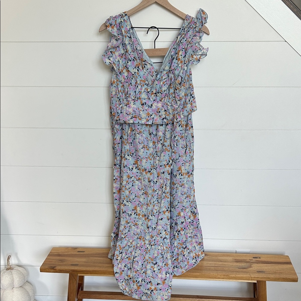Free People Floral Maxi Dress - Lavender Multi